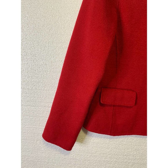 Pendleton Merino Wool Blazer Jacket Button Front Collared Long Sleeve Red Small - Picture 5 of 9
